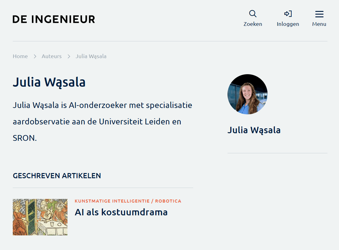 Ingenieur author page.